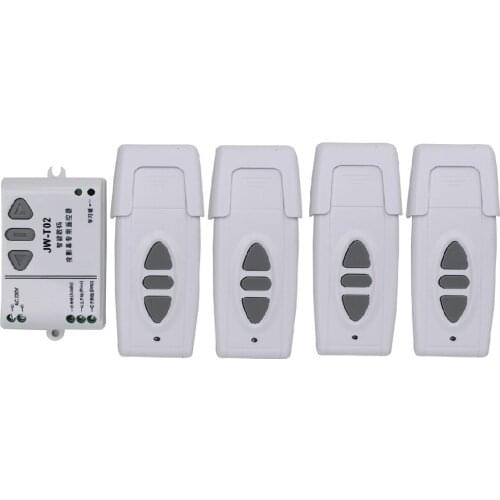 AC220V RF Wireless Remote Control Switch System UP&DOWN Remote control/Motor reversing controller 1pc Receiver 4pc Transmitter