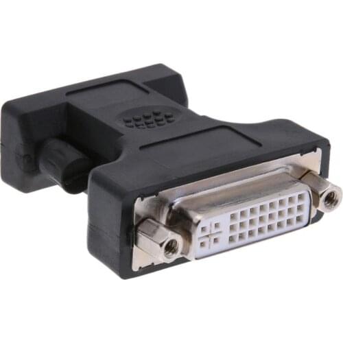 24+5Pin DVI Female to 15Pin VGA Male Cable Extender Adapter Connector for for PC Computer HDTV CRT Monitor Projector Converter