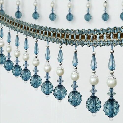 African Lace Fabric Beaded Fabric Ribbon 6 Meters Accessory Wedding Decor Supply Free Shipping