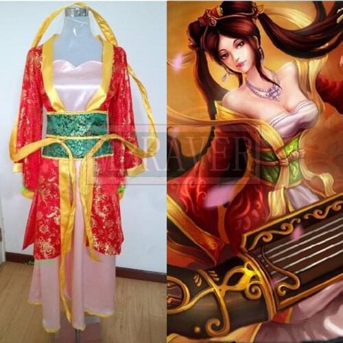 Free Shipping Lol Sona Buvelle Cosplay Costume Maven Of The Strings Princess Dress