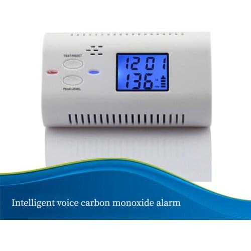 Household LED digital display carbon monoxide detector voice prompt carbon monoxide gas alarm detector carbon monoxide sensor