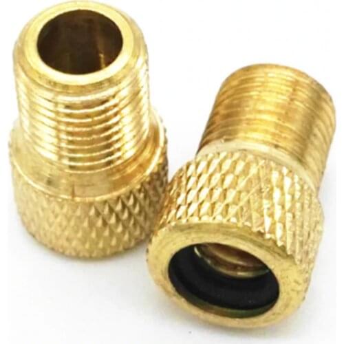 FTW 2pcs Pump Bicycle Convert Presta to Schrader Copper Bike air Valve Adaptor adapters wheels gas nozzle Tube Tool BT3072