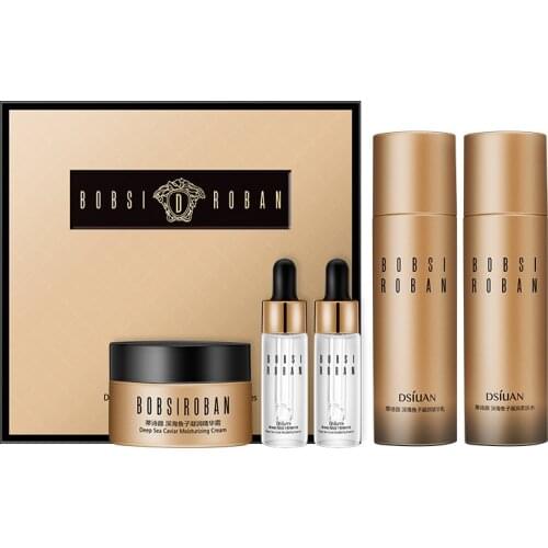 Deep Sea Caviar Moisturizing Repair Tighten Facial Care Product Five Piece Set Refreshing Skin Rejuvenation Shrink Pores Bright