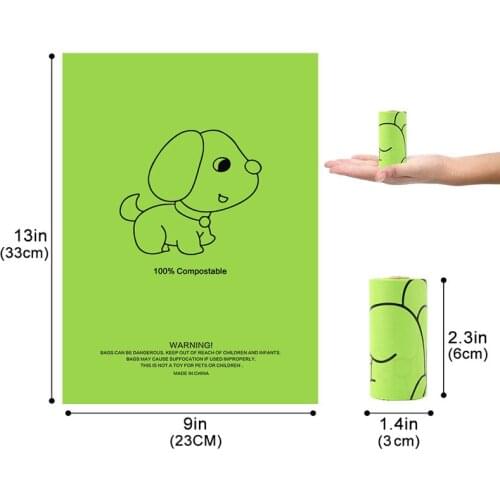 Pet Dog Poop Pags Pegradeable Environmental Protection Puppy Cat Pooper Scooper Bag Small Rolls Outdoor Clean Pets Supplies