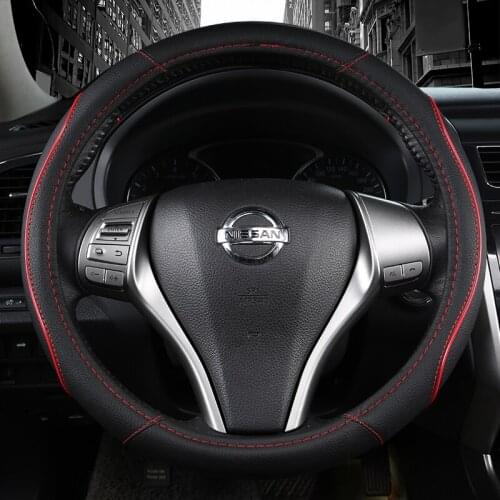 Car Steering Wheel Cover 37-38CM PU Leather For Rogue Sport Hybrid 2017 - 2019 2020 Qashqai 2019 2020 Braid Cover