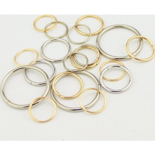 10pcs Silver Rose Golden Round Metal Buckles Boucle De Ceinture Fermoir Sac DIY Craft Supplies Webbing Strapping Bags Rings