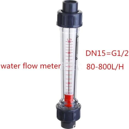 LZS-15 G1/2 DN15 40-400L/H 60-600L/H 80-800L/H 100-1000L/H Water Flow Meter Indicator Counter Rotameter Liquid Flowmeter