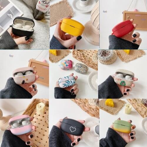 Matte Gradient Contrast Color Cases For Sony WF-1000XM4 Cute Solid Color Hard PC flower Earphone Protector Cover Accessories