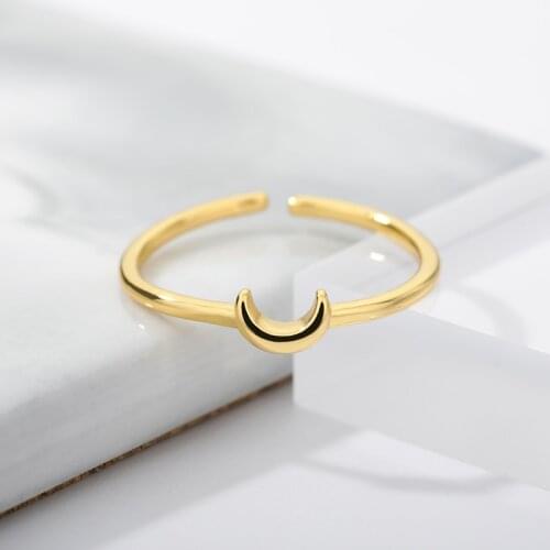 Minimalist Sun Moon Ring For Women Vintage Jewelry Gold Stainless Steel Adjustable Ring Gifts wholesale
