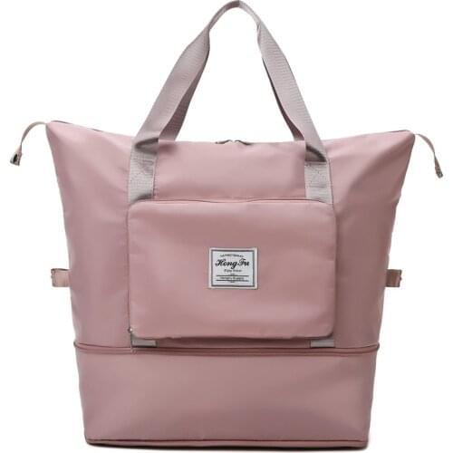 Fashion Womens Shoulder Bag Female Travel Handbag Foldable Large Capacity Shopping Bag Waterproof Oxford Multi-pockets Tote