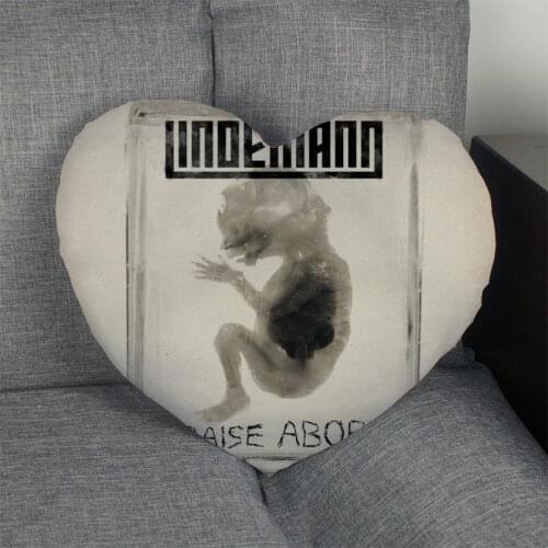 Custom Till Lindemann Heart Shape Pillow Cover Custom Zipper Pillowcase Cover Wedding Home Office Decorative 1pcs custom