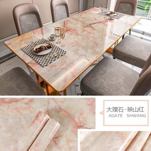 Renovation Stickers Marble Waterproof Wallpapers PVC Kitchen Table Pasters Oilproof Countertop DIY Self Adhesive Wall Stickers