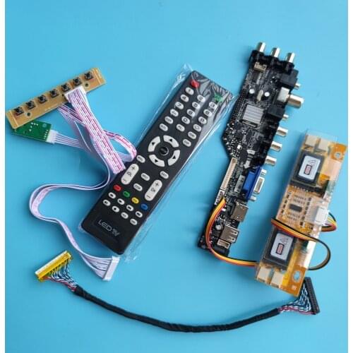 Kit for M220Z1-L08/M220Z1-L09 HDMI VGA Controller 30pin USB DVB-T2 DVB-T board remote TV Digital LCD Panel 1680X1050 4 CCFL 22"