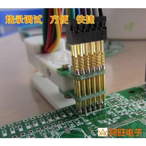 Burning Program Fixture Commissioning Download Spring Pin Spacing 2.0mm-6P STM32 STC Double Row