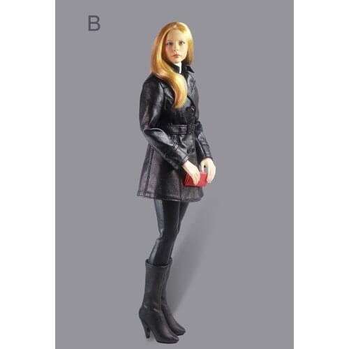 1/6 Scale Soldier Classic Leather Jacket Leather Pants Full Set Of Action Figure Clothes Set Fit All Kinds Of 12'' Female Body