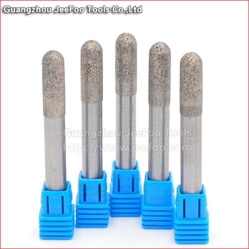 Sintered Granite Diamond Ball Nose Cutter Durable CNC Engraving Bit Stone Engraving Tools on Marble 3d Carving