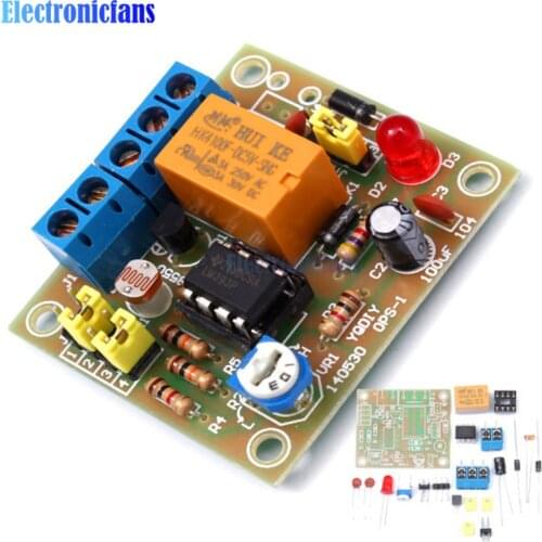 Diy Kit Light-Operated Switch Light Control On/Off Switching Module Photosensitive Electronic Suit DC 5-6V