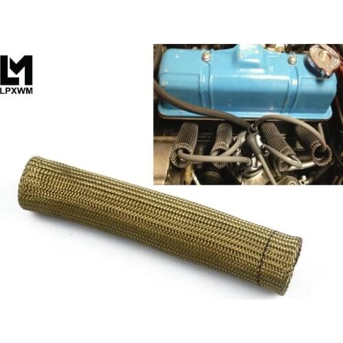 Universal Spark plug Heat Protector Sleeve fuel A/C oil line wiring 1''BASALT Spark plug Sleeve SPH11T