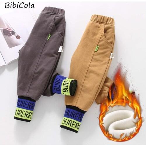 Winter Boys Sport Fleece Warm Pants For 2-6Yeas Solid Boys Girls Casual Sport Pants Jogging Enfant Kids Children Trousers