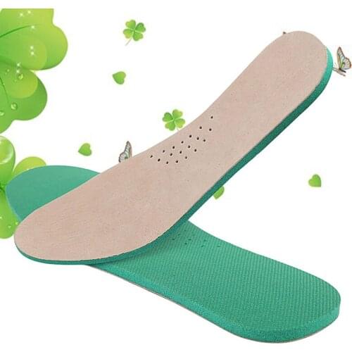 1 pair Ultra Thin Breathable Deodorant Leather Insoles Pigskin Absorb Sweat Replacement Inner Soles Shoes Insole Pads