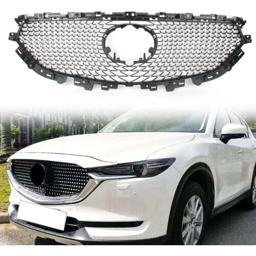 1Pc For 2017-2021 Mazda CX-5 KE KF CX5 Front Bumper Mesh Grill ABS Racing Grill OEM Black Car Accessories