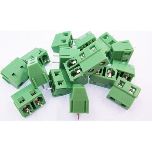 100PCS 128-7.5-2P 3P PCB Screw Terminal Block Stackable 7.5mm Pitch Wire Terminal Straight 300V10A CE Rohs Copper Material