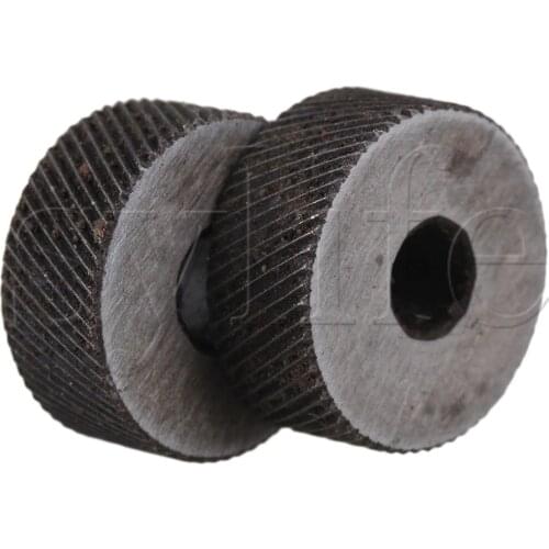 2PCS 0.8mm Pitch Diagonal Coarse 19mm OD Knurling Wheel Roller Tool Steel