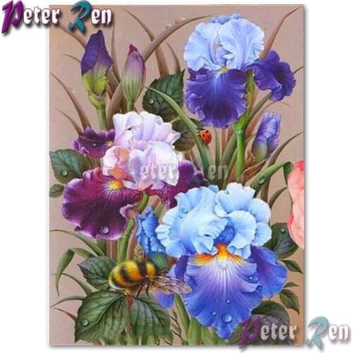 5d Landscape Diamond Painting Embroidery Purple bird tail DIY Square or round Mosaic Cross stitch Rhinestone Home Decoration