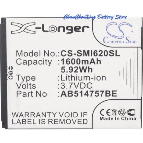 Cameron Sino 1600mAh Battery AB414757BE, AB514757BE for Samsung SGH-i620, SGH-i640, SGH-i640v, SGH-i740