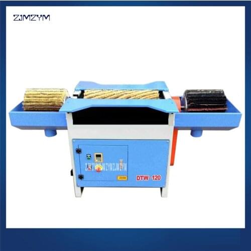 DTW-120A Woodworking Machinery Horizontal Three Axis Manual Brush Polishing Machine,Brush roller height 300/600 /300mm 380V/50Hz