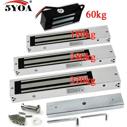 Electronic Door Lock Electric Magnetic Lock Gate Opener Suction Holding Force Electromagnetic for Access Control System Various