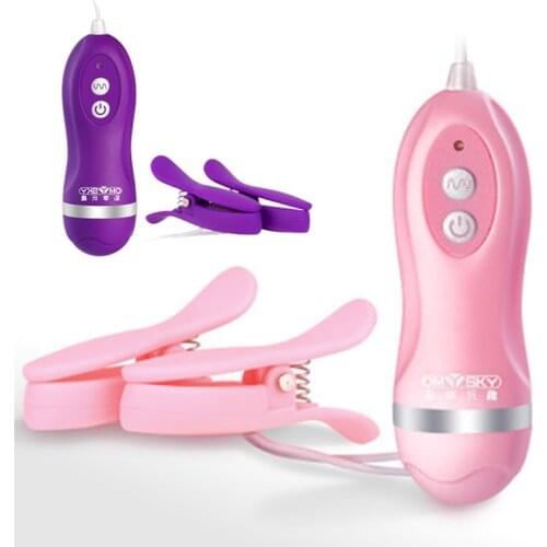 Electric Shock Nipple Clamps Breast Massager SM Bondage Clitoris Clips Electro Penis Stimulation Sex Games