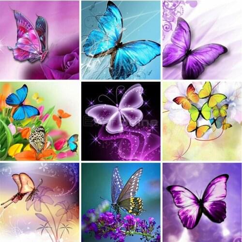 EverShine Diamond Painting Butterfly Cross Stitch Diamond Embroidery Animals Rhinestones Art Handwork Hobby Gift Wall Decor