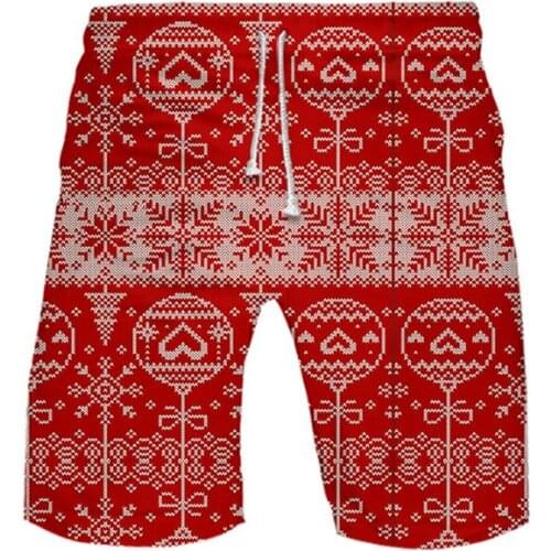 Hot Christmas Role play 3D Hip Hop Shorts Trunks SummerKpopQuick Dry Beach Shorts Mens boy Hip Hop Short Pants Beach Wear