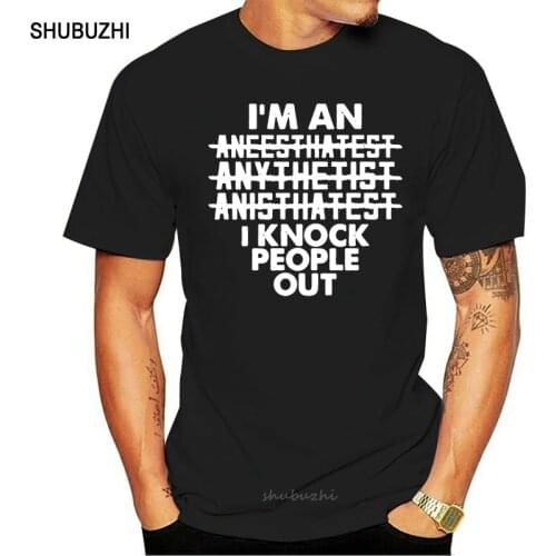 Fashion anesthesia doctor anesthesiologist knock out t shirt men women Family streetwear tee shirt Anti-Wrinkle Tee top