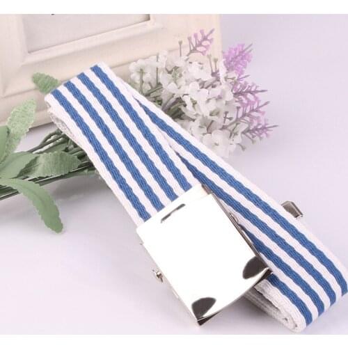 Belt Fashion Man Female Belt Jeans Canvas Striped For Women Canvas Belt PY144