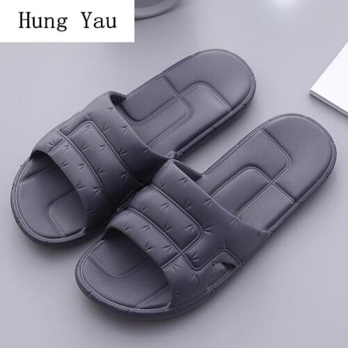 Men Slippers Flips Flops Sandals 2019 Summer Shoes Fashion Solid Platform Man Slides Non-slip Flats Indoor Sweet Comfortable