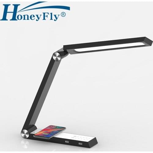 HoneyFly LED Triangle Wireless Charging Desk Lamp Dimmable Rotatable Table Lamp Smart Home Eye Protection Indoor Lighting