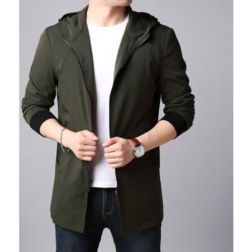 2019 autumn and winter season new mens hooded jacket youth loose autumn zipper jacket mens jacket