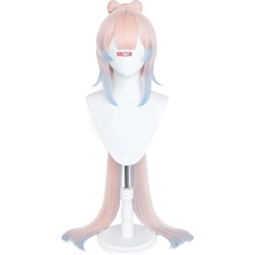 Game Genshin Impact Cosplay Kokomi Wig Sangonomiya Kokomi 120cm Long Gradient Synthetic Hair Pelucas Anime Cosplay Wig