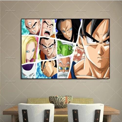 Dragon Ball Black Goku Poster Living Room Bedroom Children Gift Home Decoration Wall Art Canvas Painting Mural Picture Cuadros