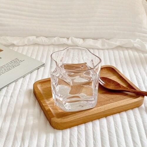 Ins simple wine glass water cup twisted square whiskey niche beer coffee vaso verre