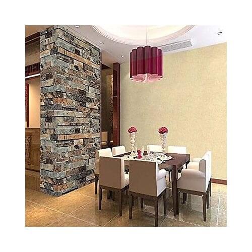 Q QIHANG Three-dimensional Wallpaper Brick Wallpaper Textured Bricks Cyan-blue 0.53m*10m=5.3m2