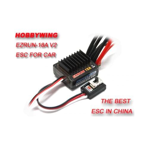 F17805 Hobbywing 18A V2 2-3S Lipo Speed Controller Brushless ESC BEC Output 6V/1.5A for 1/16 1/18 RC Car
