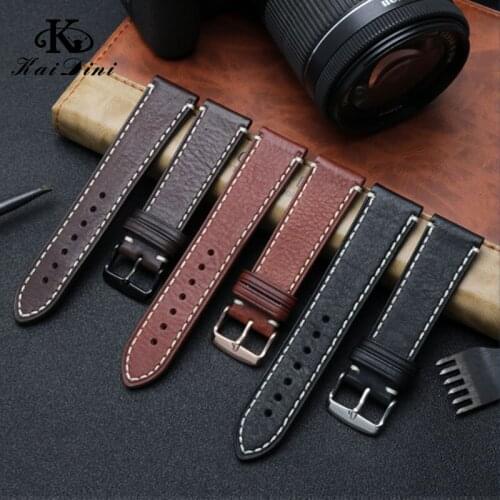 18 19 20 22mm Calfskin Watch Band Leather Watchbands Bracelet Bracelet Belt Long Short VersionBand Replacement Watch Strap Gift