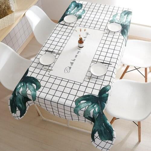 Cotton Linen Plaid Tablecloth Nordic Dining Table Cover Home Decoration Tea Table Cloth Wedding Decor mantel impermeable T424
