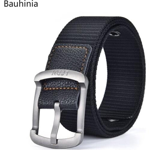 Mens New 3.8cm Wide Korean Version Of All-match Casual Jeans Canvas Belt Fashion 100/130cm Pin Buckle Belt