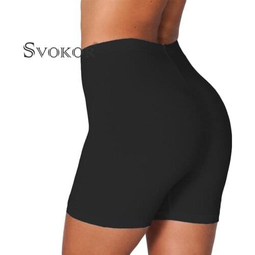SVOKOR Plus Size Cotton Shorts Womens Fitness Leggings High Waist Tight Breathable Shorts Push Up Female Shorts New 2021