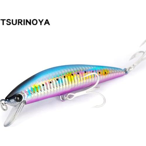 TSURINOYA Sinking Minnow 12cm 40g Hard Fishing Lure Isca Artificial Minnow Bait with Treble Hooks Wobblers Pesca Peche