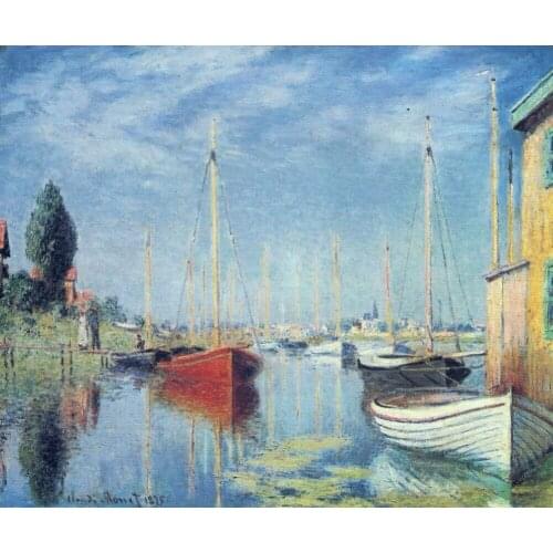 High quality Oil painting Canvas Reproductions Argenteuil. Yachts 02 (1875) By Claude Monet hand painted